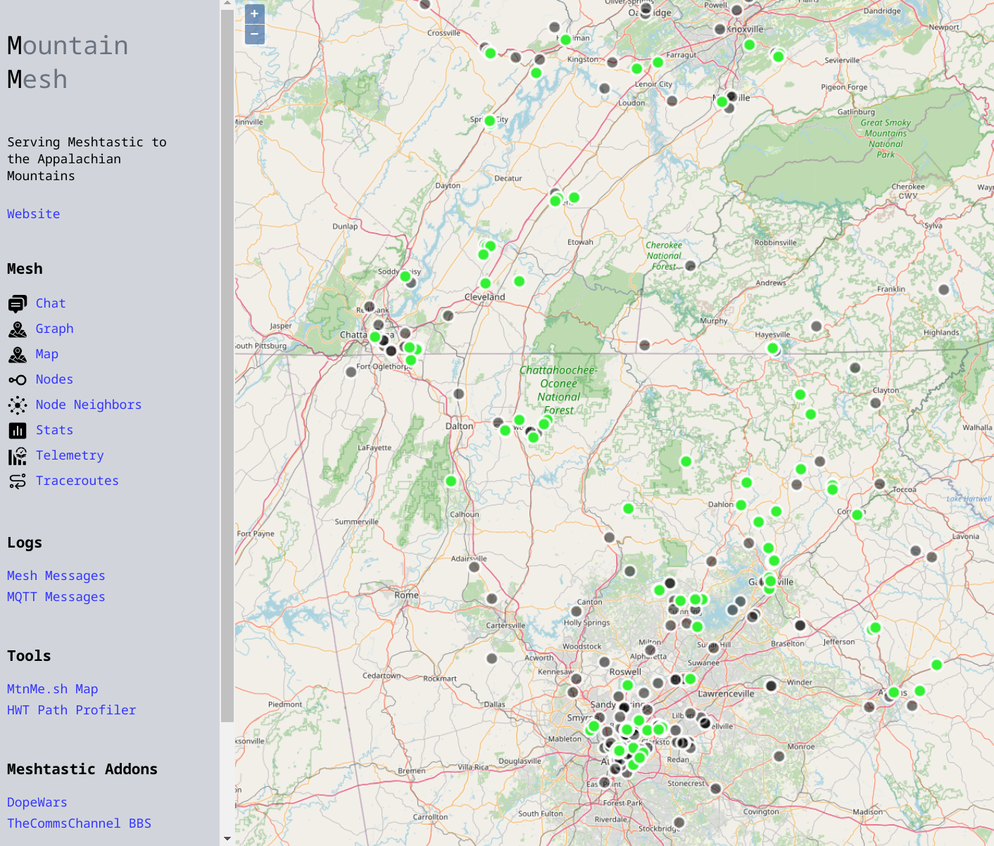 MtnMe.sh MeshInfo Map